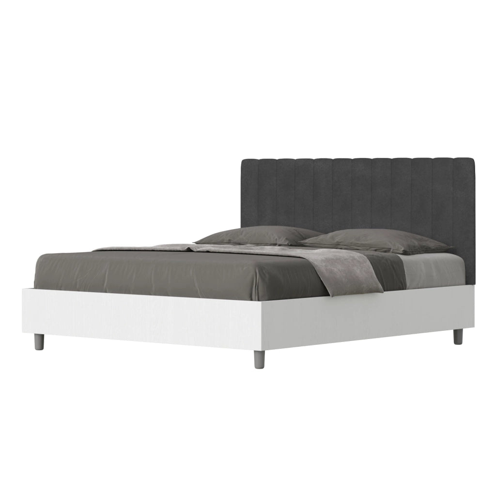 Letto Matrimoniale 160x200 cm Senza Rete Kaia Grigio