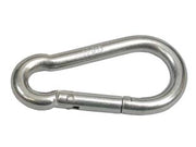MOSCHETTONI DA POMPIERE IN ACCIAIO INOX- - mm.100x10 - 5 pezzi