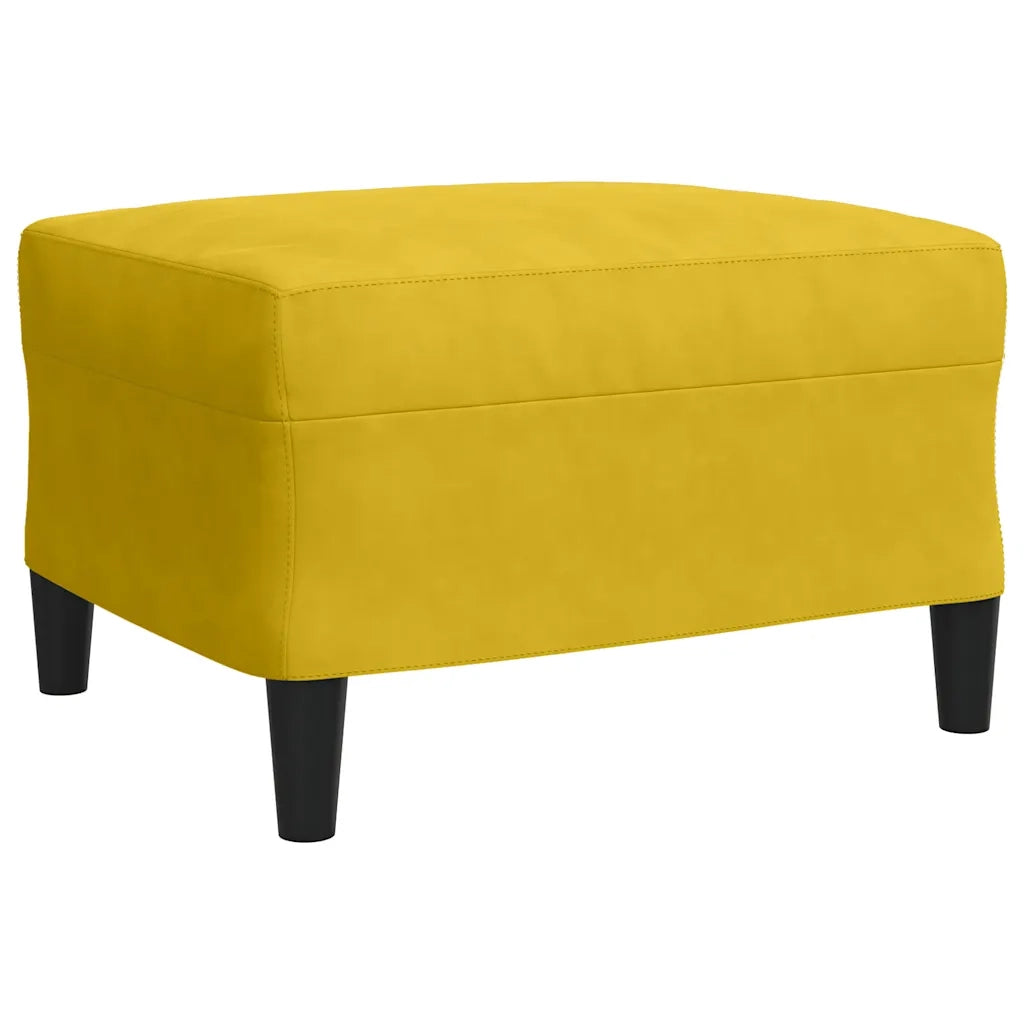Set di Divani 3 pz con Cuscini e Rinforzi Giallo in Velluto 3278427