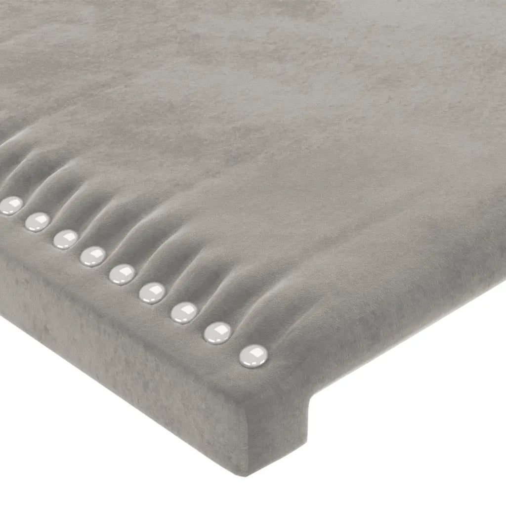 Testiera ad Orecchio Grigio Chiaro 103x23x78/88 cm in Velluto 3117046