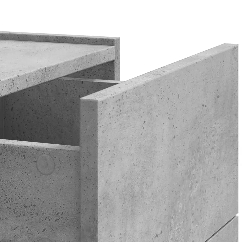 Comodino a Muro Grigio Cemento 45x30x35 cm 848331