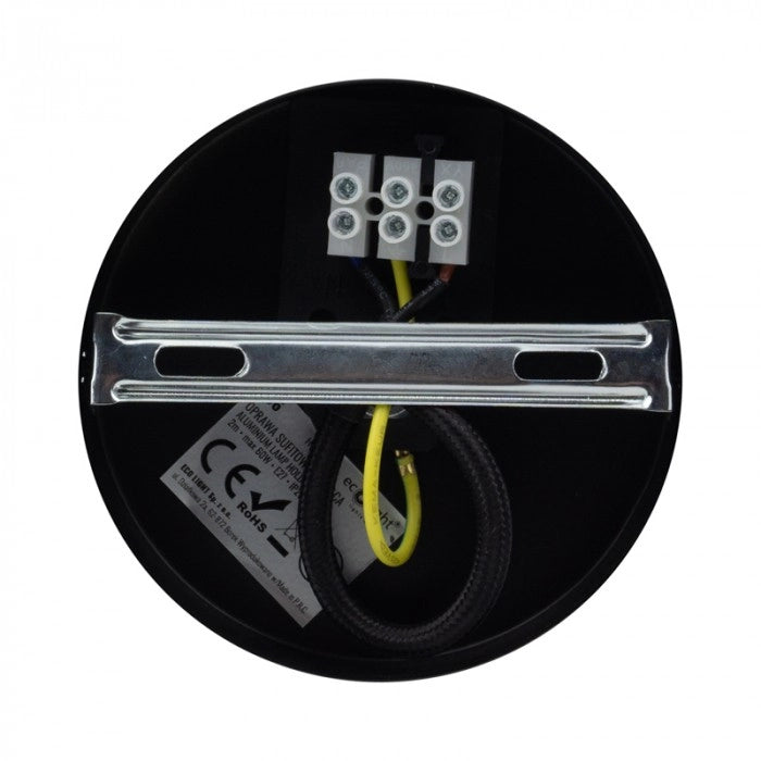 Lampada sospesa industriale tubolare nera E27 Ecolight