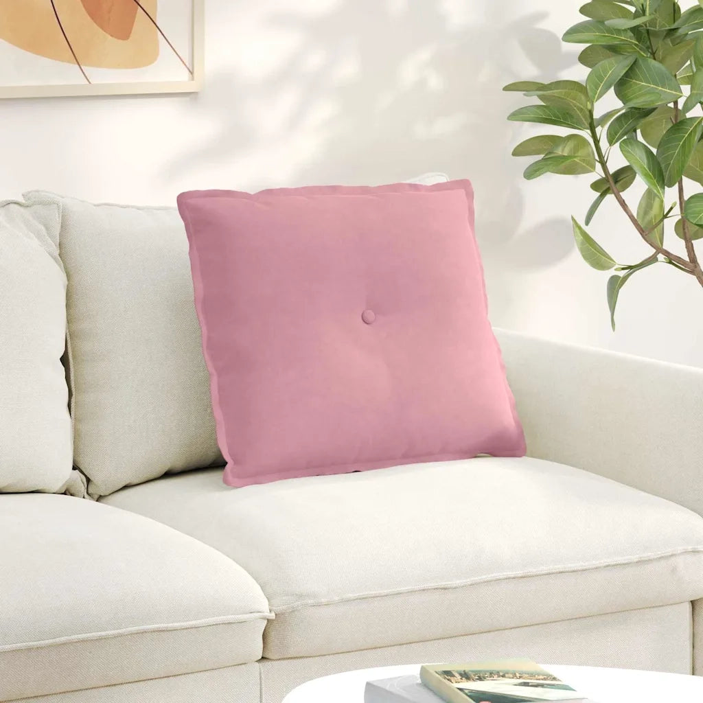 Cuscino per Schiena Rosa 60 x 50 cm Tessuto in Cords 42014679