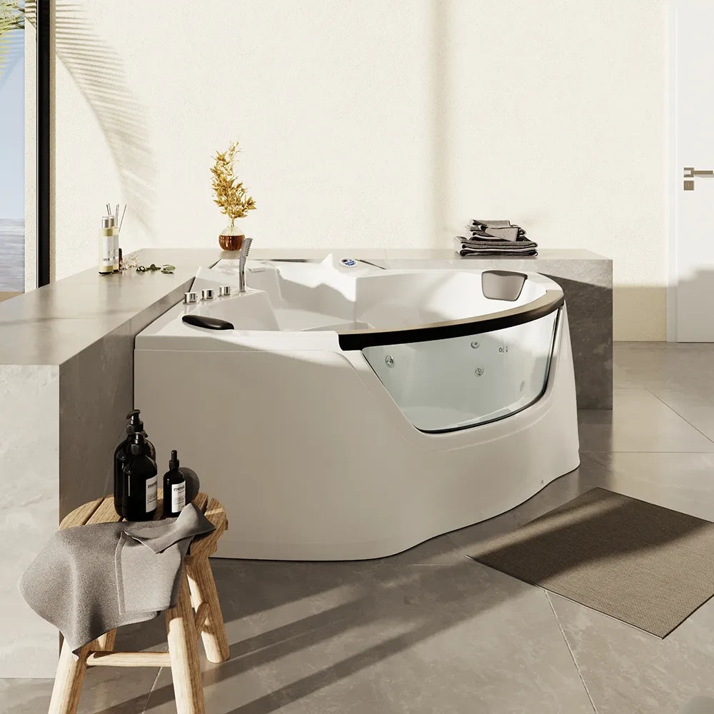 Vasca idromassaggio angolare 135x135 da interno con riscaldamento | Bliss