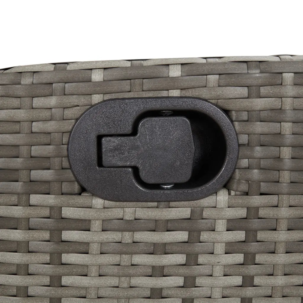Set da Pranzo da Giardino 7 pz con Cuscini in Polyrattan Grigio 3212710