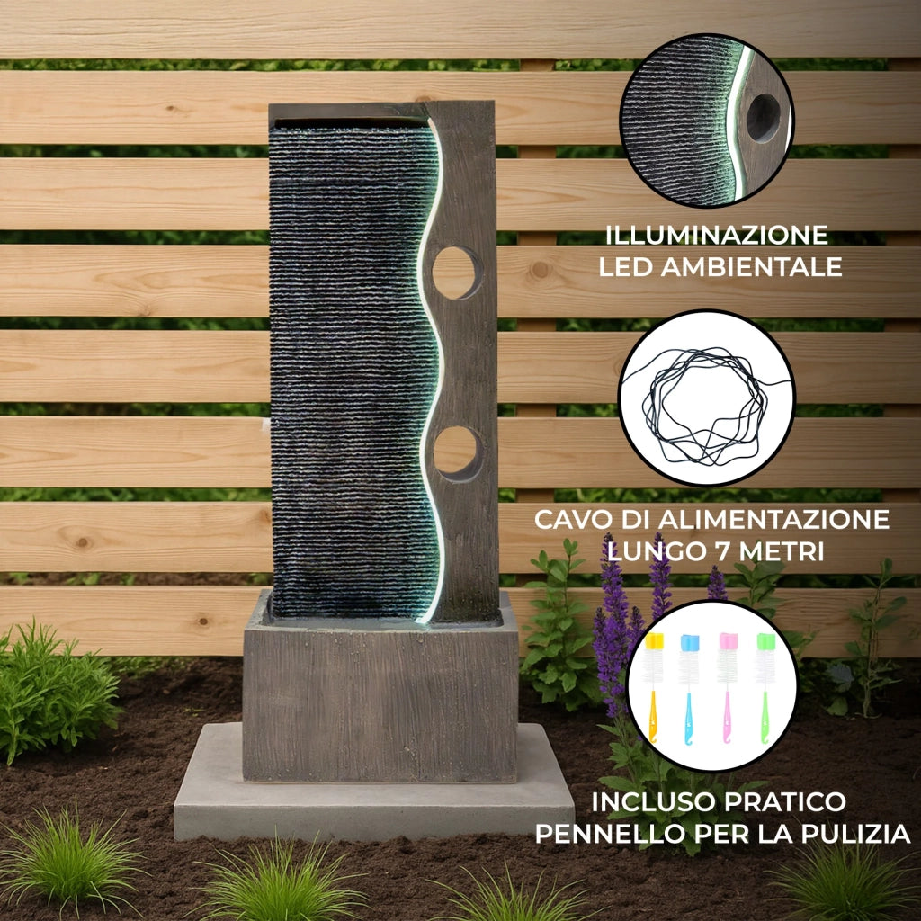 Fontana da Giardino Elettrica con LED e Cascata – Harmony Falls