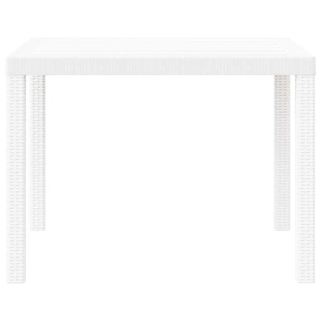 Tavolo da Giardino Bianco 100 x 100 x 73 cm polyrattan 871682