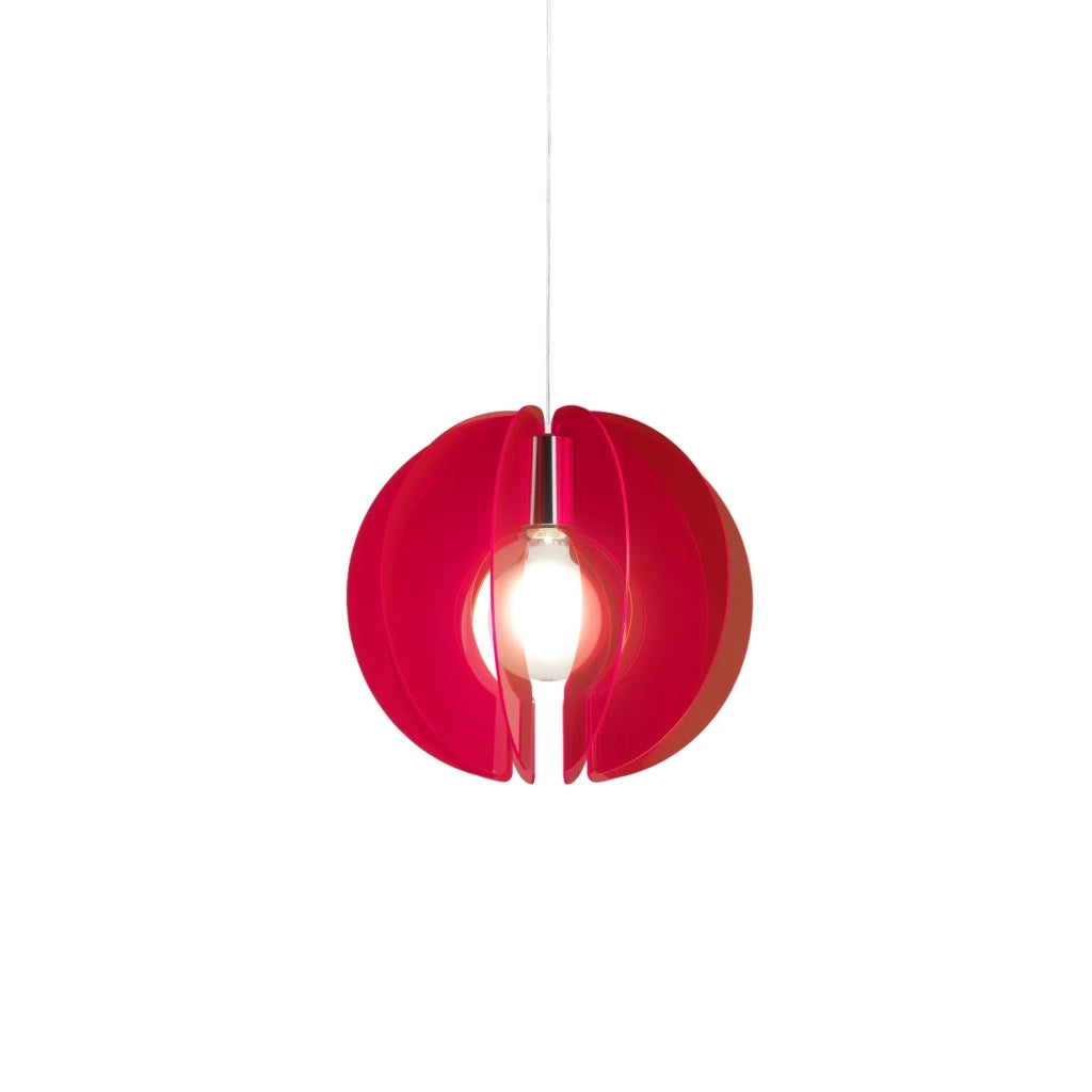 Sospensione Moderna Space Collection Polilux ® Rosso Fluorescente 1 Luce E27