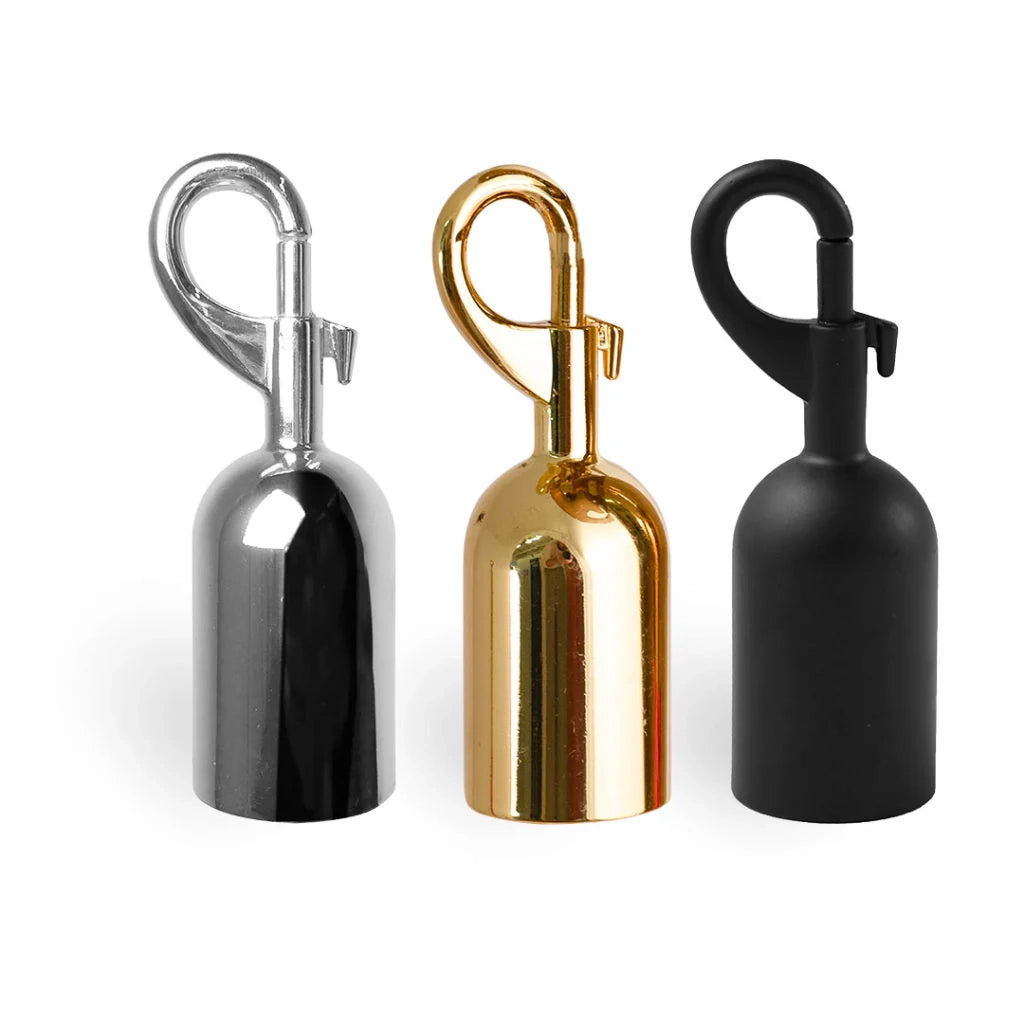 Moschettone Gold Silver Nero ricambio cordone intrecciato - Gold
