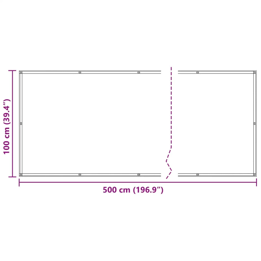 Schermo da balcone | Paravento da Balcone Giallo 100 x 500 cm Tessuto Oxford
