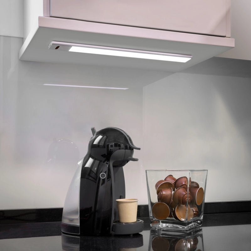 Lampada LED ricaricabile con USB Kaus con sensore di prossimità, L400mm, Tecnoplastica e Alluminio, Anodizzato opaco