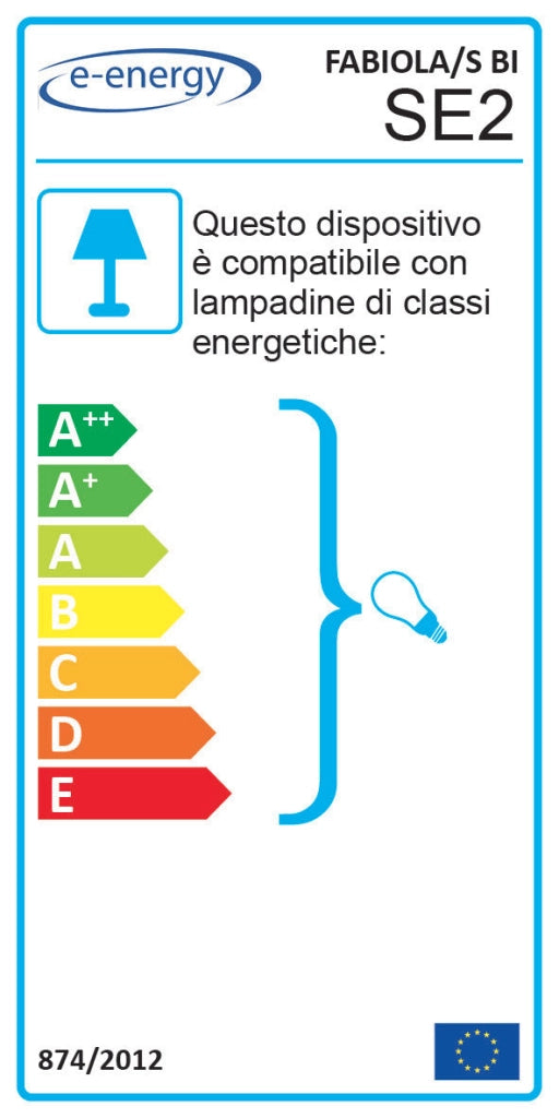 Sospensione 1xE27 Montatura Quadro Bianco E-Energy Fabiola