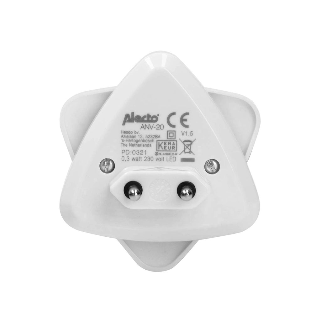 Luce Notturna LED da Presa a Muro con Sensore Crepuscolare Regolabile Bianco / Blu Alecto