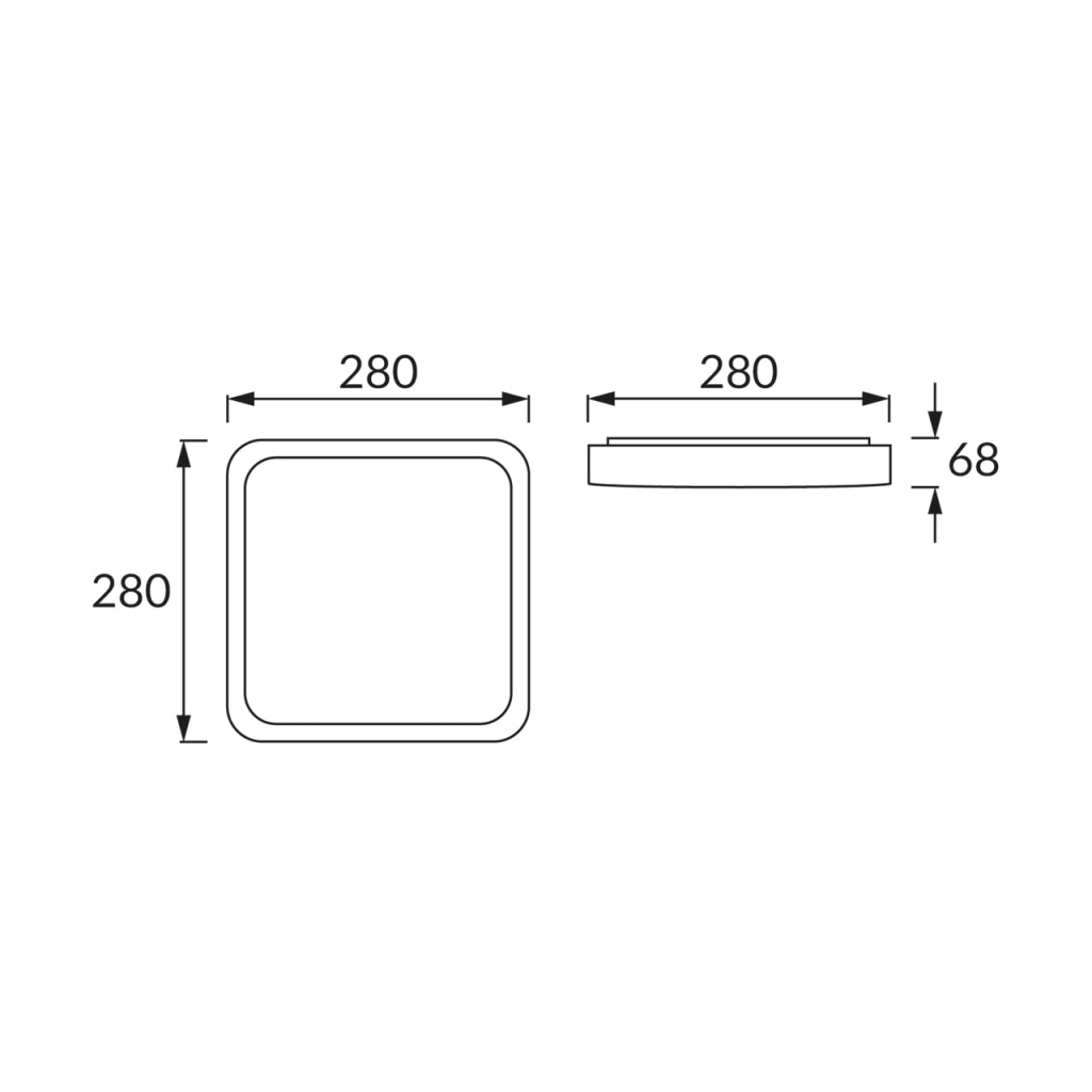 Plafoniera bagno LED 20W 4000K 28cm sensore Struhm