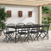 Set di Mobili da Esterno 9 pz Antracite Ferro e Acciaio 3422900