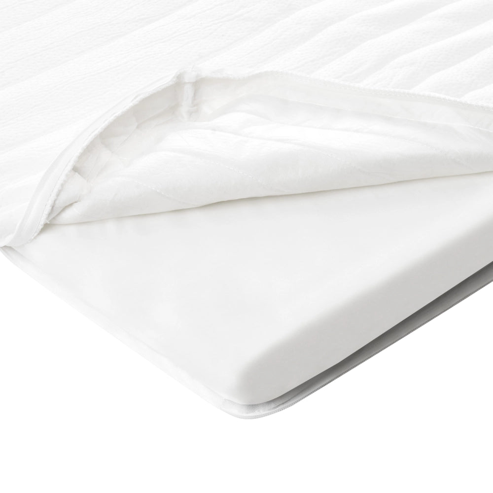 Coprimaterasso in schiuma bianca 120 x 200 cm comfort morbidezza