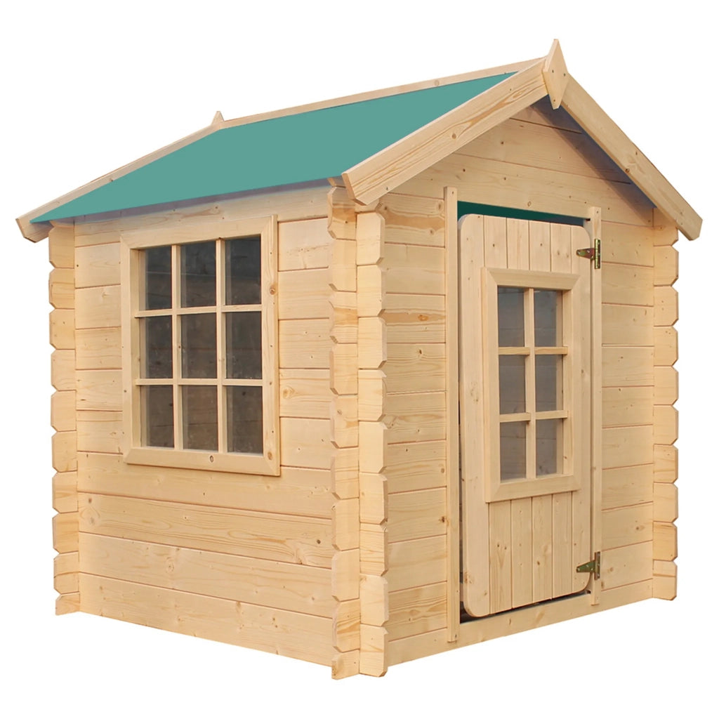 Casetta per Bambini - L111xL114xA121cm/0,9 m2 - Timbela M570Z-1 (tetto verde)