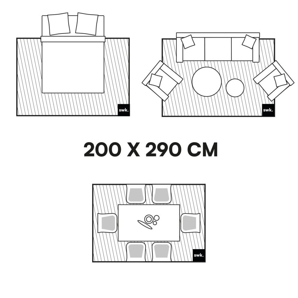 Tappeto da interno motivo lineare taupe
