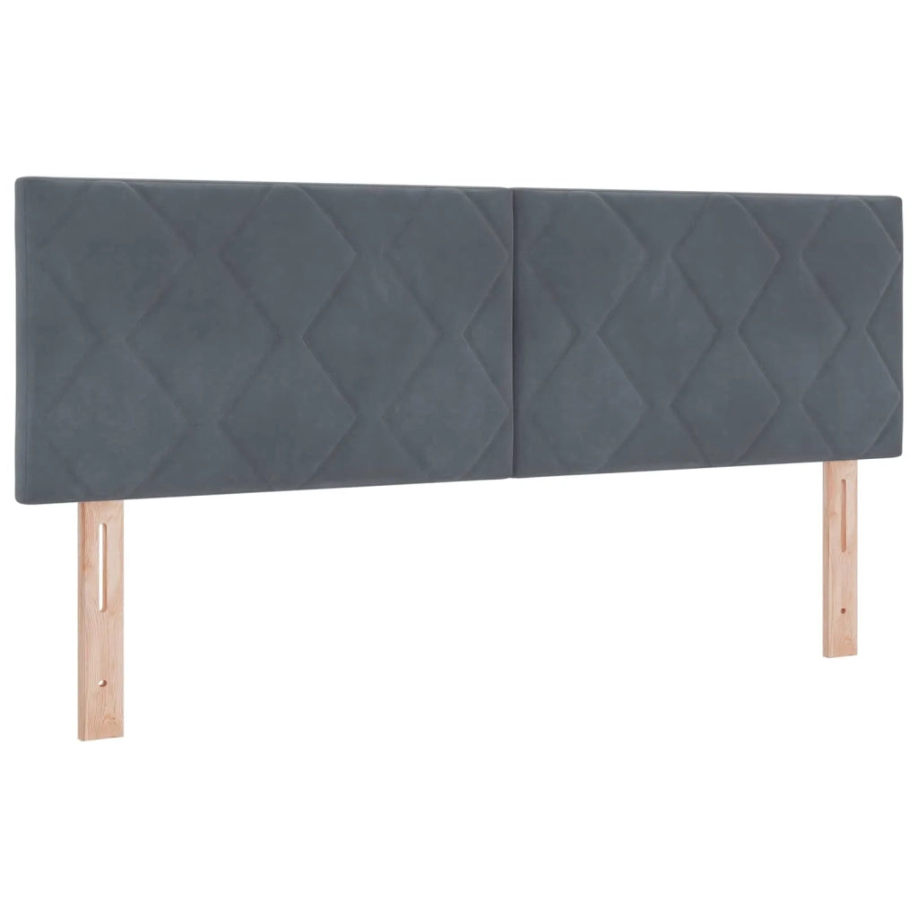 Letto con Box Spring, Materasso e LED Grigio Scuro 140 x 190 cm 3452181