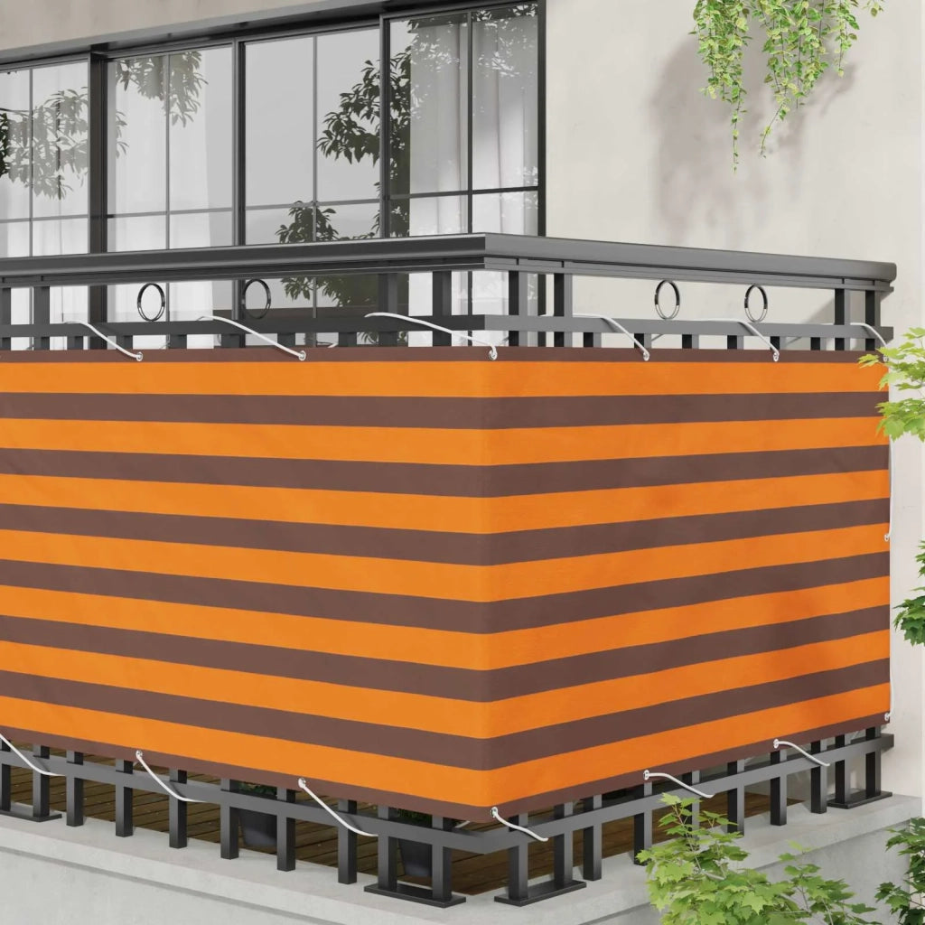 Schermo da balcone | Paravento da Balcone Arancione e Marrone 100 x 1000 cm
