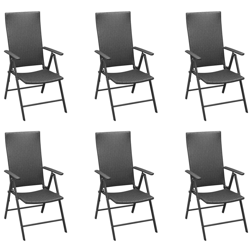 Set da Pranzo da Giardino 7 pz Nero 3060061