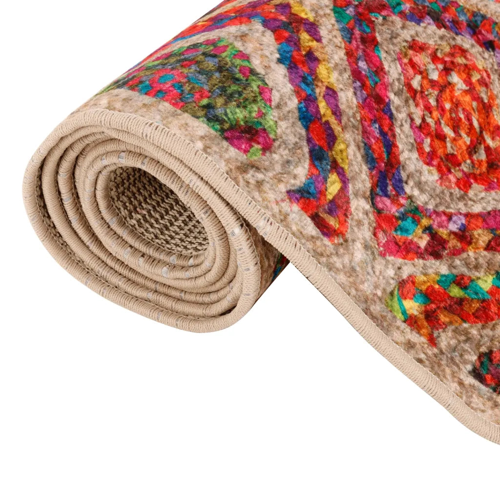 Tappeto Lavabile Multicolore 190x300 cm 136589