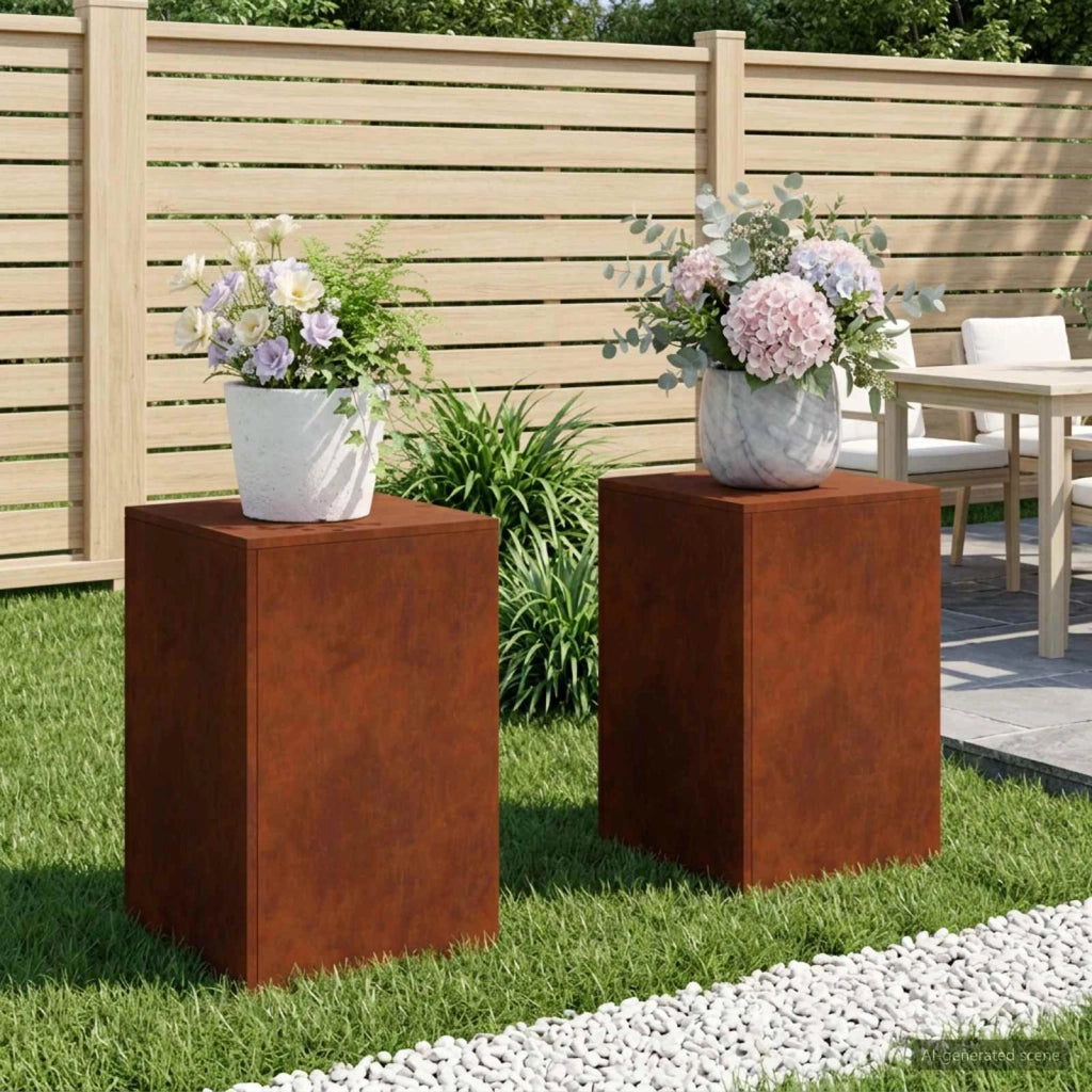 Supporto per piante 2 pcs Ruggine 40 x 40 x 60 cm 8012543