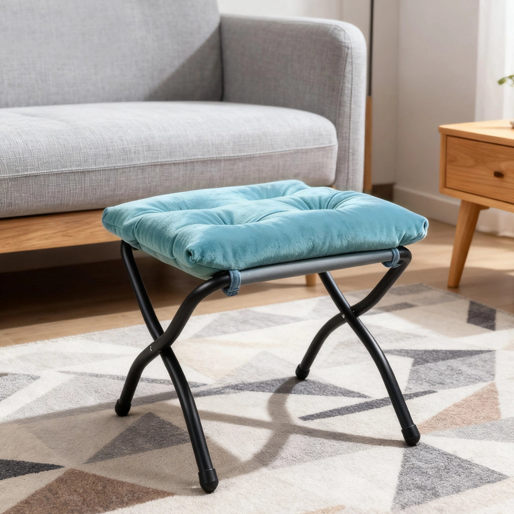 Poltrona Relax con Poggiapiedi e Braccioli ¨C Xylo ¨C Blu