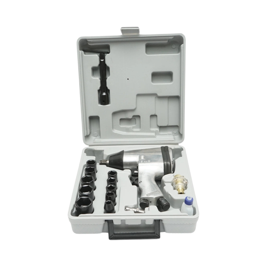 Pistola a percussione pneumatica 1/2 con chiavi a bussola 9-27 mm, 340 Nm, 7000 giri/min, pressione di esercizio 6,3 bar Breckner Germany