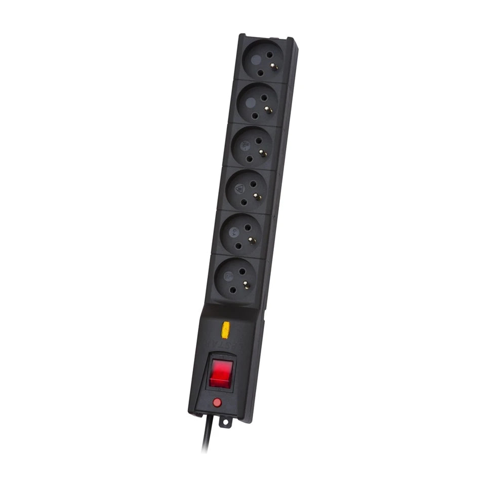 LESTAR LX 610 G-A, protezione da sovratensioni, 1,5m, nero 6 prese AC 230 V