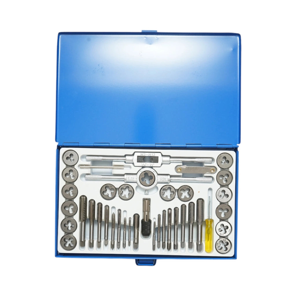 Set di maschi e filiere metrici M3-M12mm 40 pezzi Breckner Germany