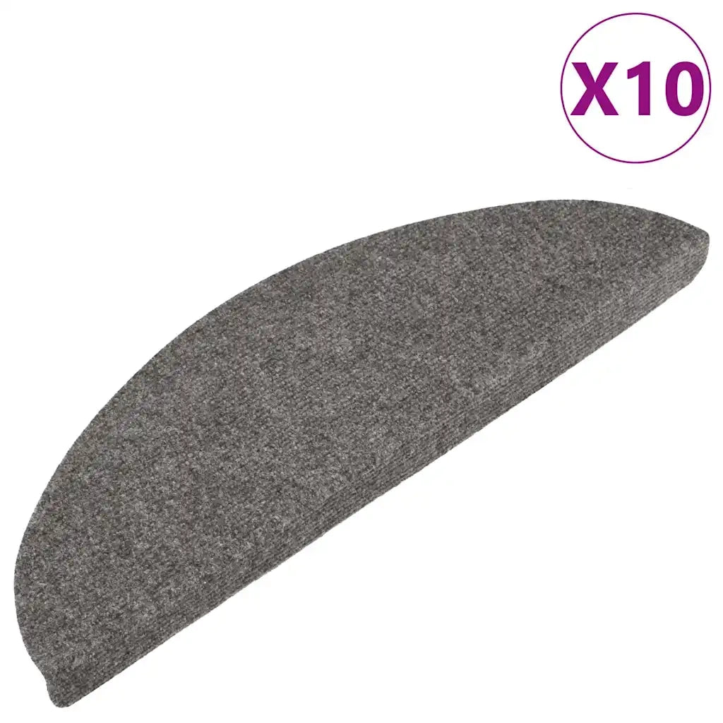 Tappetini Autoadesivi per Scale 10 pz | Gradini per Scale Grigi 56x17x3 cm
