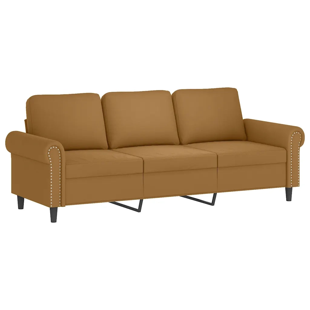 Set di Divani 2 pz con Cuscini Marrone in Velluto 3202277