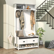 APPENDIABITI con panca 89x42x172 cm MDF Bianco