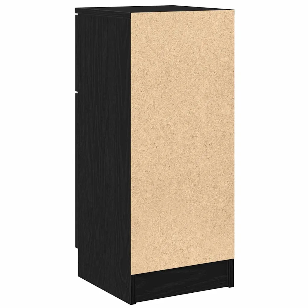 Credenza 2 pcs Rovere Nero 30 x 30 x 70 cm Legno multistrato 862773