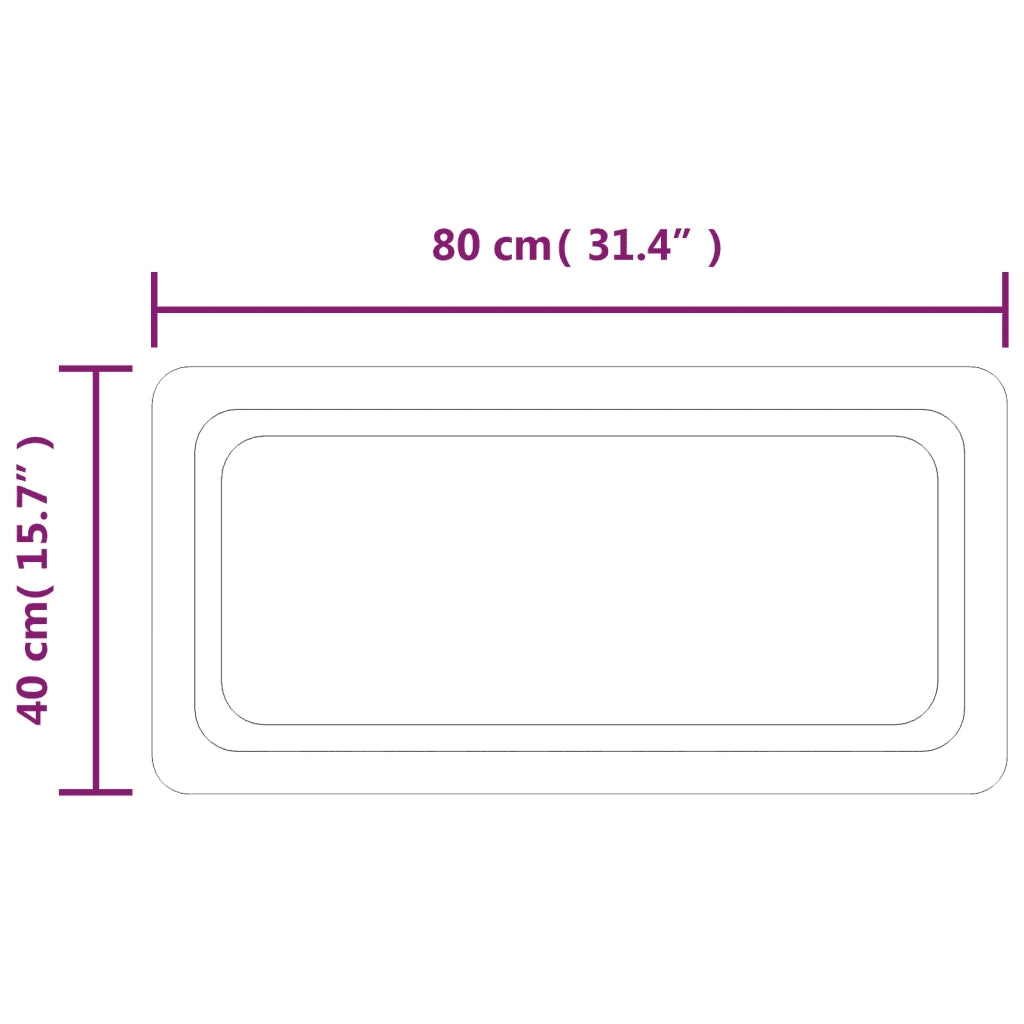Specchio da Bagno con Luci LED-Specchio per Bagno 40x80cm