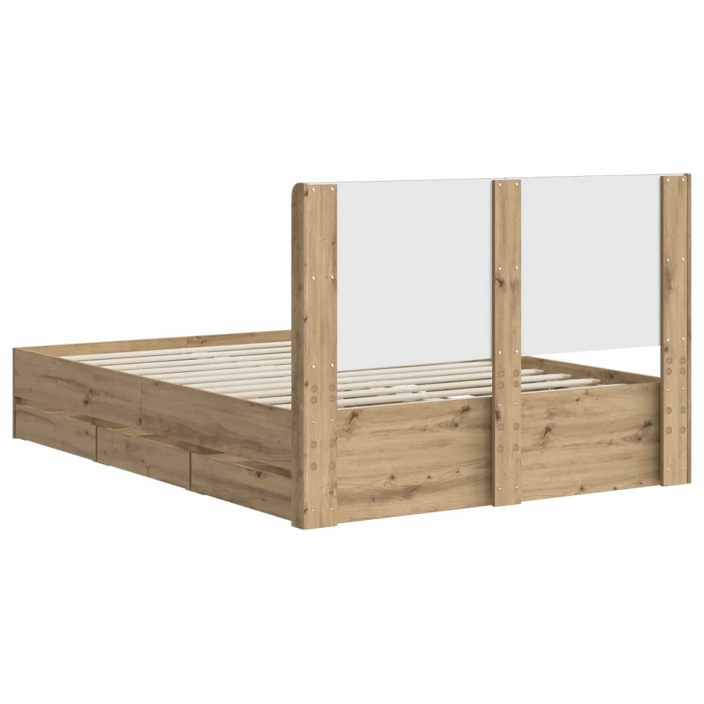 Struttura del letto con stoccaggio e testata Rovere Artigianale 3445819