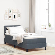 Letto a molle con materasso Grigio scuro 80 x 200 cm Velluto 3339201