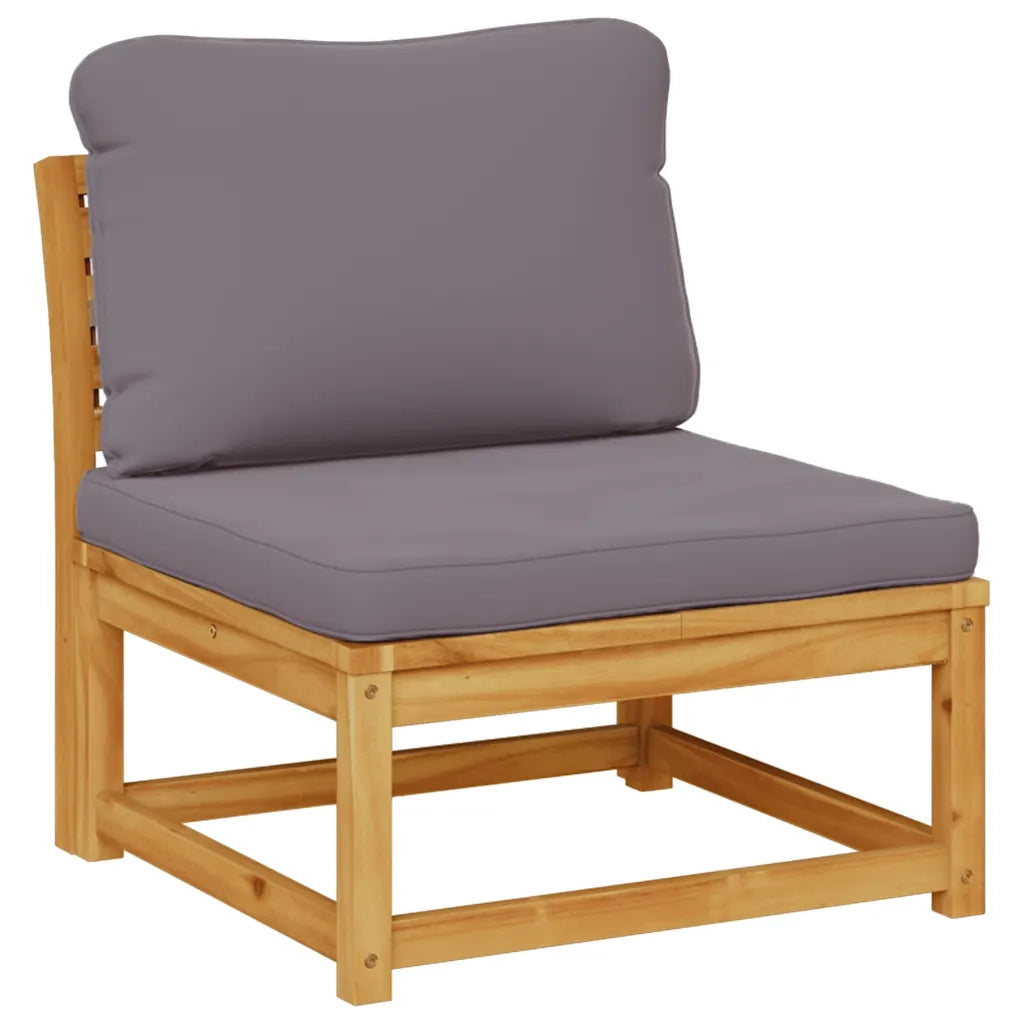 Divano da Giardino con Cuscini in Legno Massello Acacia 366495