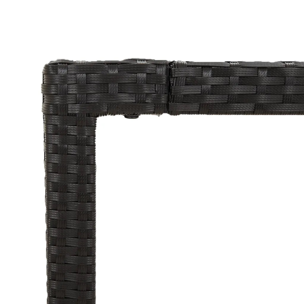 Set da Pranzo da Giardino 5 pz Nero con Cuscini in Polyrattan 3213322