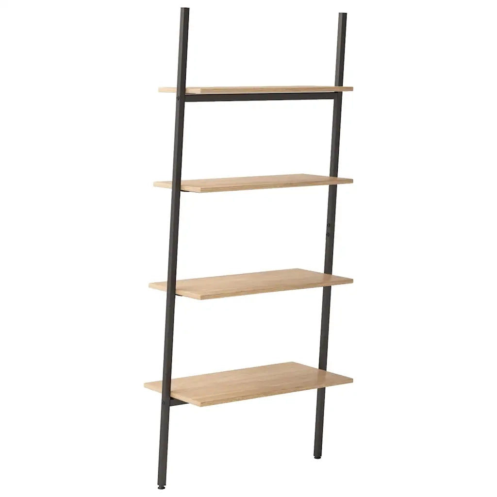 Scaffale Pendente 4 Livelli Marrone Chiaro e Nero 64x34x150,5cm 336373