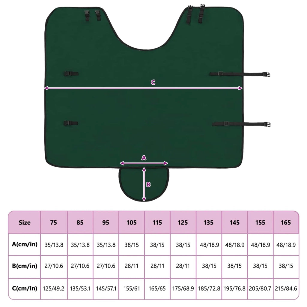 Coperta per Cavalli Verde scuro completo 95 cm Poliestere 42013209