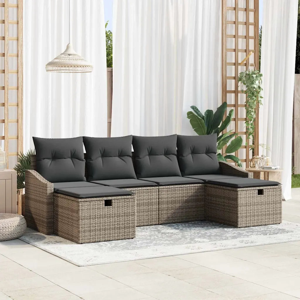 Set di divani con cuscino 6 pcs polyrattan 3360650