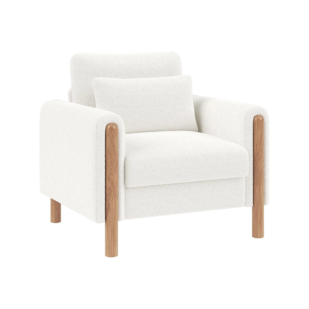Poltrona moderna - Xylo - Con cuscino spesso, bianco
