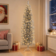 Albero di Natale Artificiale Sottile 180 cm 300 LED 3461197