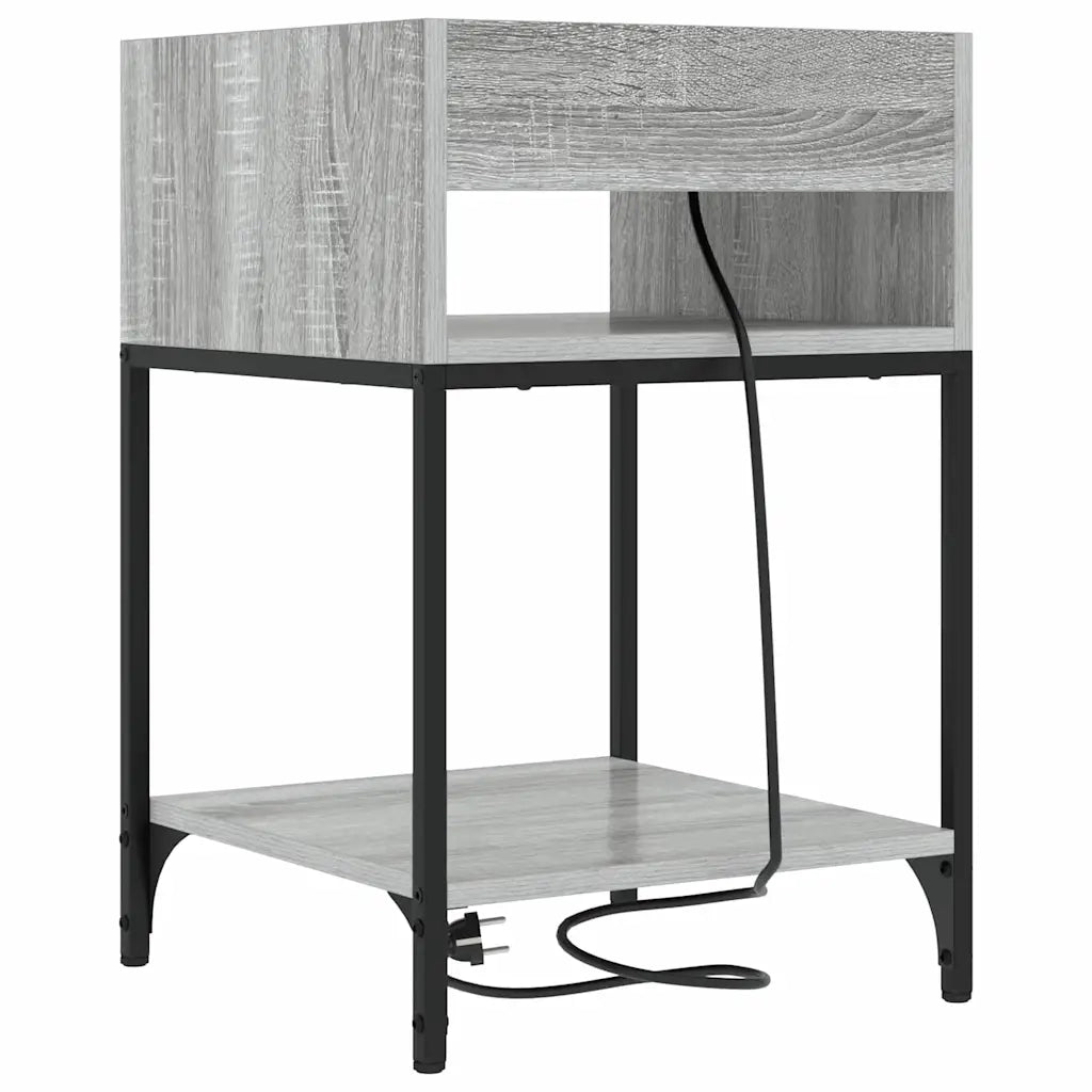 Armadio da Notte 2 pz Grigio Sonoma 40 x 40 x 61 cm 859477