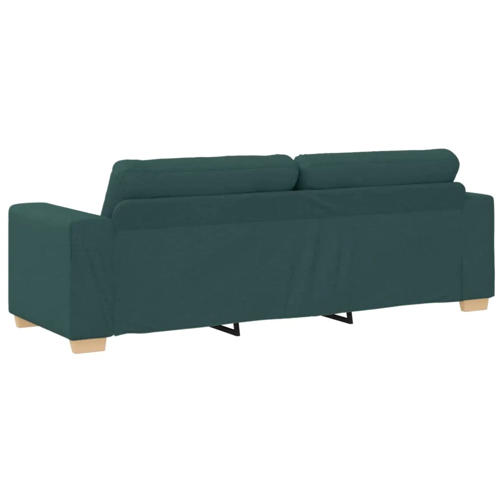 Divano 2 pcs Verde Tessuto misto lino 3324715