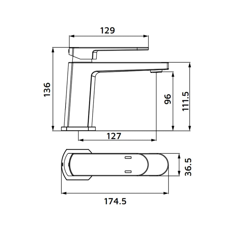Miscelatore lavabo bianco con piletta click clack - serie Venere