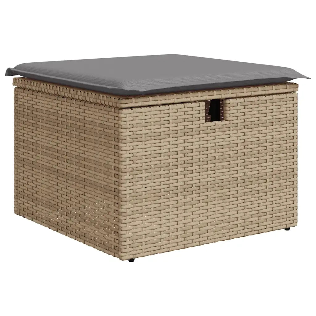 Set Divano da Giardino 6 pz con Cuscini Beige in Polyrattan 3328151