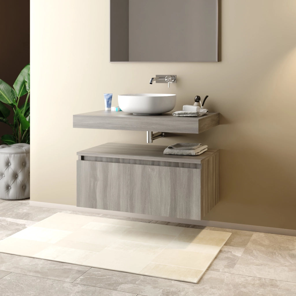 CASSETTONE BAGNO SOSPESO DA BAGNO 80CM - DIM. CM(LXPXH): 80X46X30  ARAMO LIGHT  - MOB